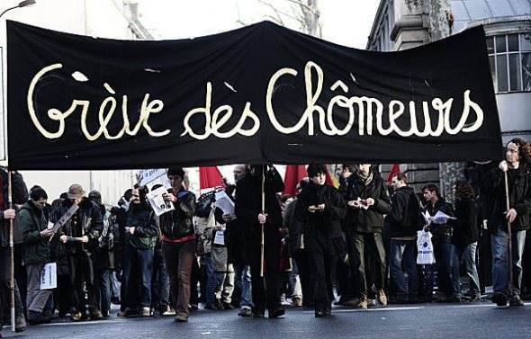 À Lille, le 1er février, manifestation avant l'occupation d'une agence de Pôle emploi. À Lille, le 1er février, manifestation avant l'occupation d'une agence de Pôle emploi.