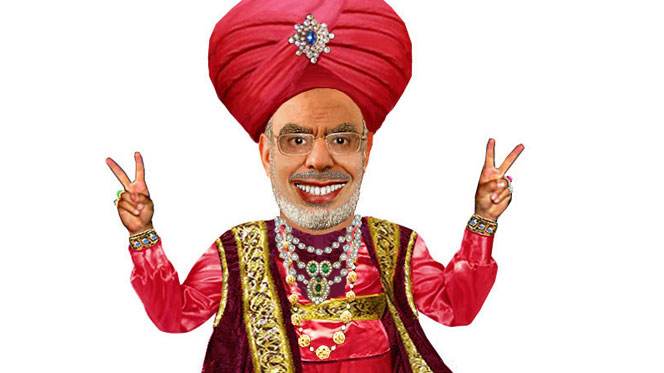 Hamadi Jebali, leader d' Ennahdha et chef du gouvernement, caricaturé en «6e Calife des musulmans» (A.Hanafi).