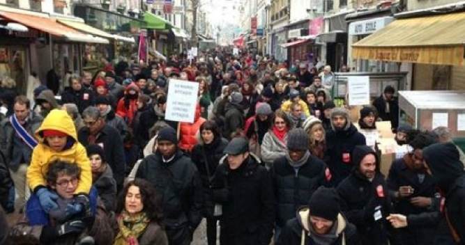 500 personnes manifestent dans les rues de Montreuil en soutien au Méliès, le 19 janvier