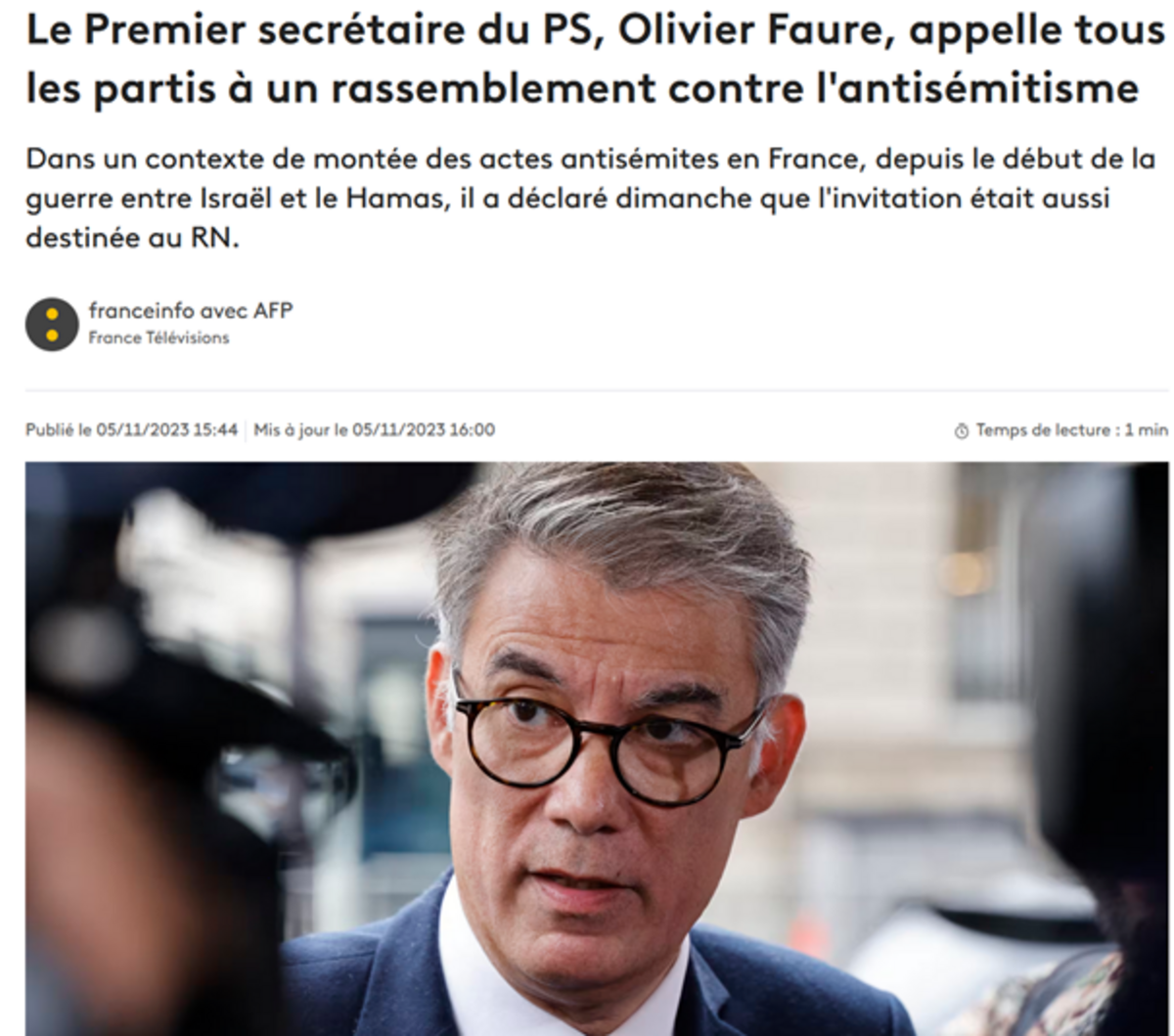 L'appel d'Olivier Faure du PS à une manif contre l'antisémitisme ne fait pas l'unanimité ! Ps-faure-antisemitisme-rn