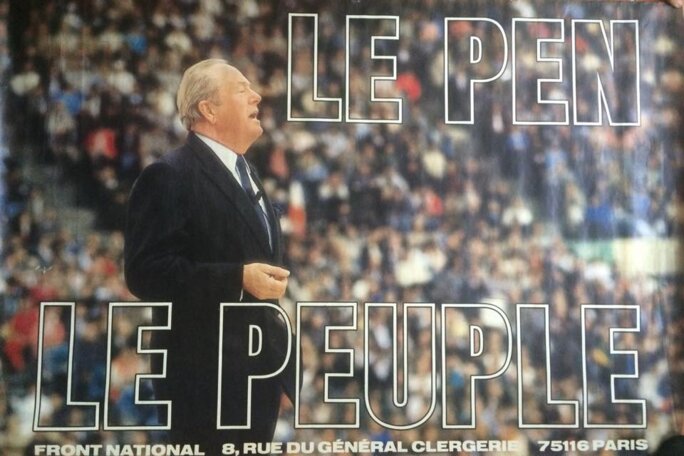 Affiche Mitterrand 1988 – La France Unie – Campagne Présidentielle – 60x80 Cm
