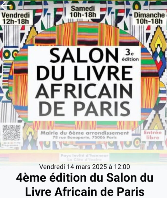 "Salon africain du livre Paris 1416 mars 2025" Amadou Bal BA Le Club