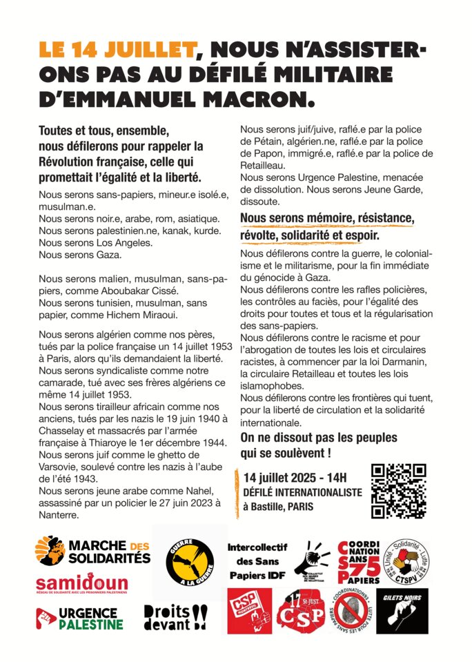 14 juillet à Paris : Défilé internationaliste ! 4 Illustration 2