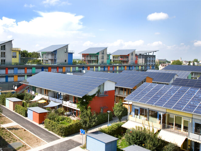 Solar Settlement, complexe d'habitations solaires à Fribourg, en Allemagne © DR Solar Settlement, complexe d'habitations solaires à Fribourg, en Allemagne © DR