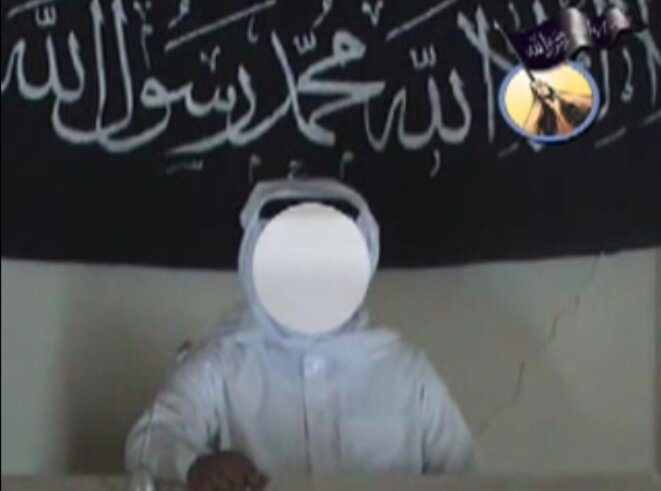 Une capture d'écran de la première vidéo de l'Etat islamique en Irak Une capture d'écran de la première vidéo de l'Etat islamique en Irak