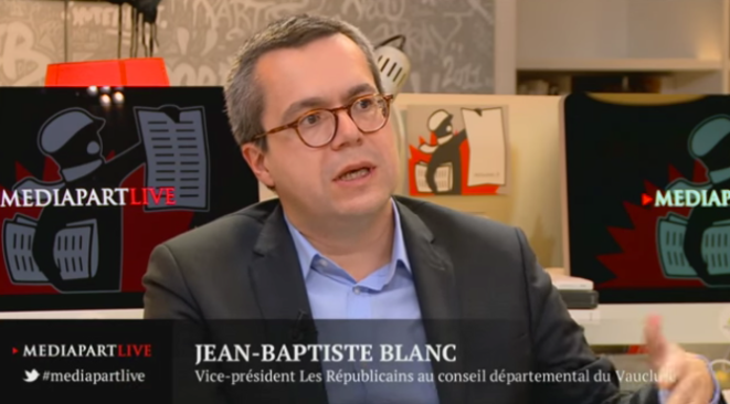 Jean-Baptiste Blanc, élu Les Républicains dans le Vaucluse. © Mediapart Jean-Baptiste Blanc, élu Les Républicains dans le Vaucluse. © Mediapart