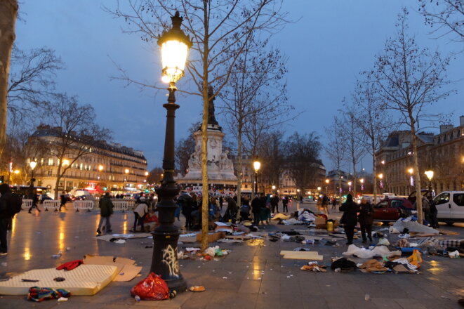 8 Janvier: apres l'évacuation de ce matin, le rassemblement de 18h est maintenu à République