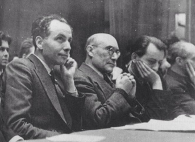 Aragon, Gide, Malraux: congrès de juin 1935 © David Seymour