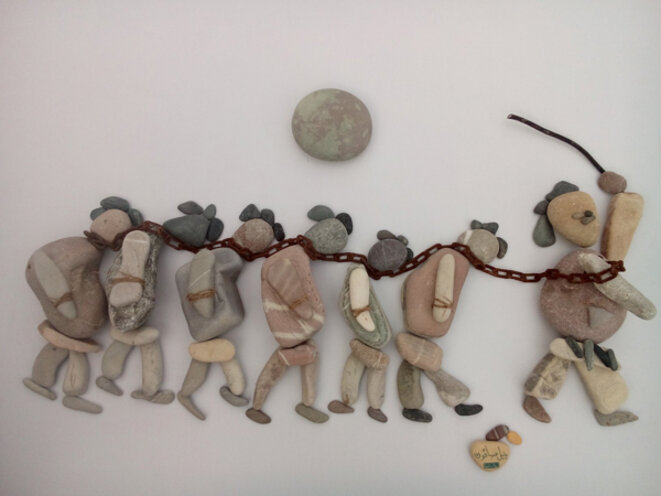 Syrie : Nizar Ali Badr raconte sa vie avec des pierres..