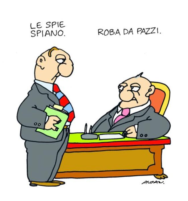 "Les espions espionnent". "Quel truc de dingues." © Altan "Les espions espionnent". "Quel truc de dingues." © Altan
