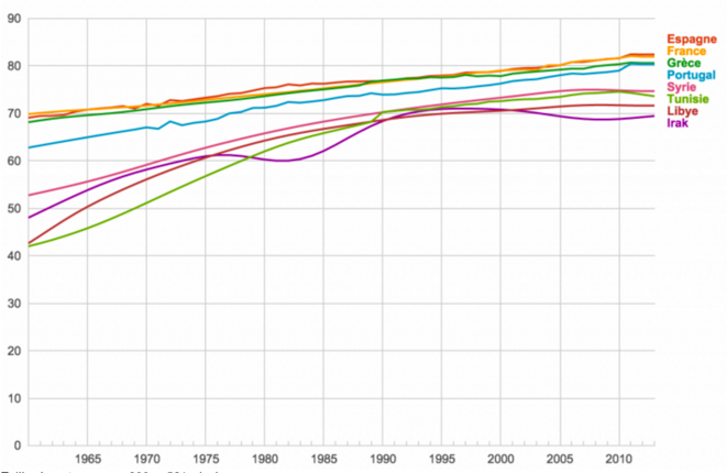 Pays dont l'espérance de vie a diminué entre 2005 et 2015 (OMS et Banque Mondiale) © Wikimedecine Pays dont l'espérance de vie a diminué entre 2005 et 2015 (OMS et Banque Mondiale) © Wikimedecine