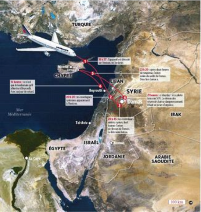Comment Air France a refusé de poser l'un de ses appareils, avec 174 passagers, à l'aéroport de Beyrouth, sa destination... pour le faire atterrir à Damas, alors que la guerre civile déchire la Syrie.