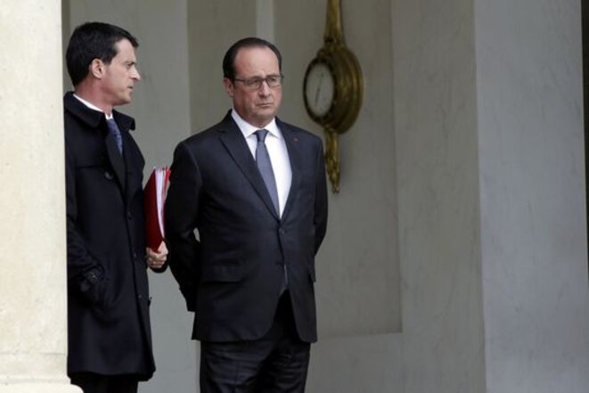 A l'Elysée, samedi 14 novembre 2015. © Reuters A l'Elysée, samedi 14 novembre 2015. © Reuters
