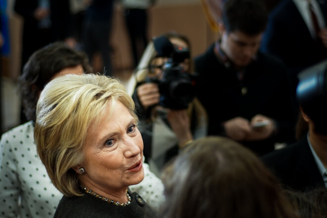 Hillary Clinton dans le New Hampshire, le 3 février 2016. © Thomas Cantaloube Hillary Clinton dans le New Hampshire, le 3 février 2016. © Thomas Cantaloube
