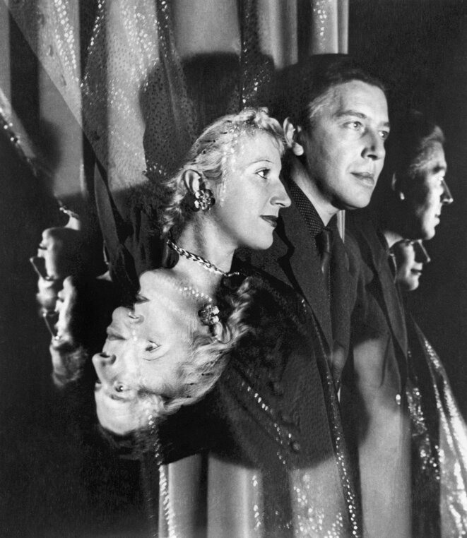 André Breton et Jacqueline Lamba, surimpression © archives Aube Breton Élléouët et Oona Élléouët André Breton et Jacqueline Lamba, surimpression © archives Aube Breton Élléouët et Oona Élléouët