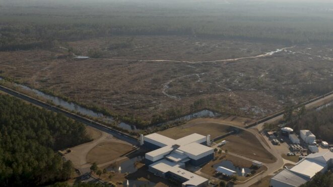 Le détecteur Ligo de Livingston, Louisiane © ATMOSPHERE AERIAL Le détecteur Ligo de Livingston, Louisiane © ATMOSPHERE AERIAL