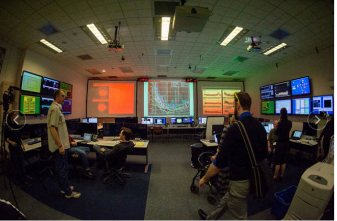 Salle de contrôle du Ligo à Hanford, État de Washington © LIGO Salle de contrôle du Ligo à Hanford, État de Washington © LIGO