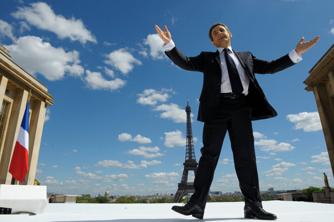 Nicolas Sarkozy au Trocadéro, le 1er mai 2012 © Reuters