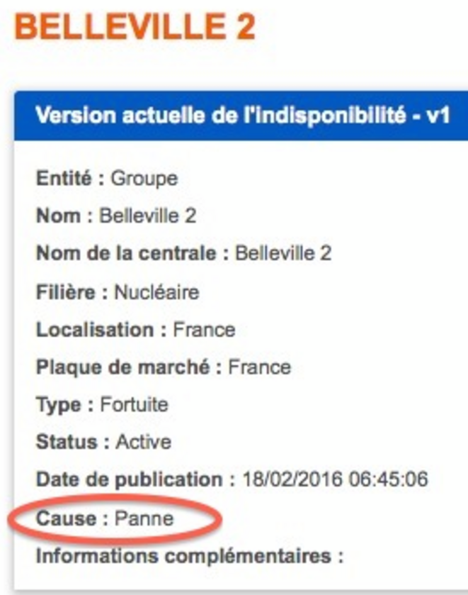 « Cause : Panne » « Cause : Panne »