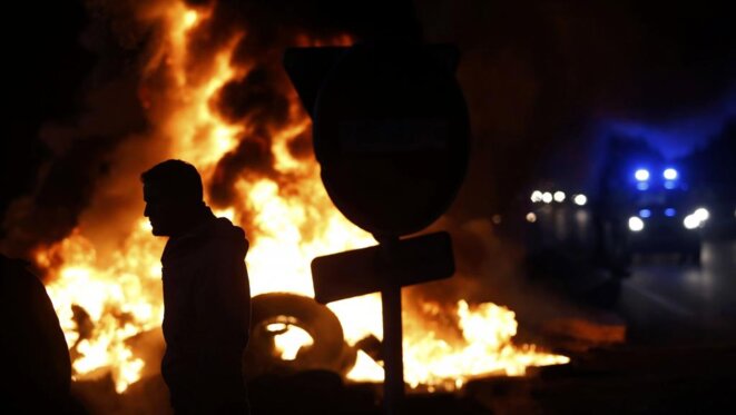 Incidents à Tinténiac, en Ille-et-Vilaine, fin janvier. © Reuters Incidents à Tinténiac, en Ille-et-Vilaine, fin janvier. © Reuters