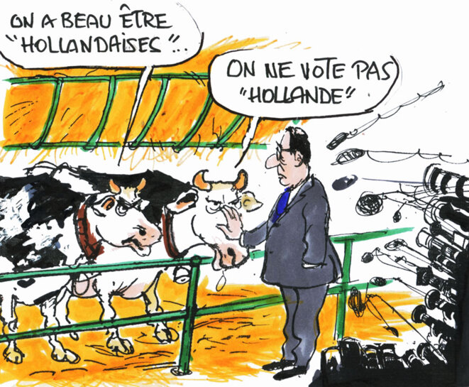 Hollande au salon des Vacheries...