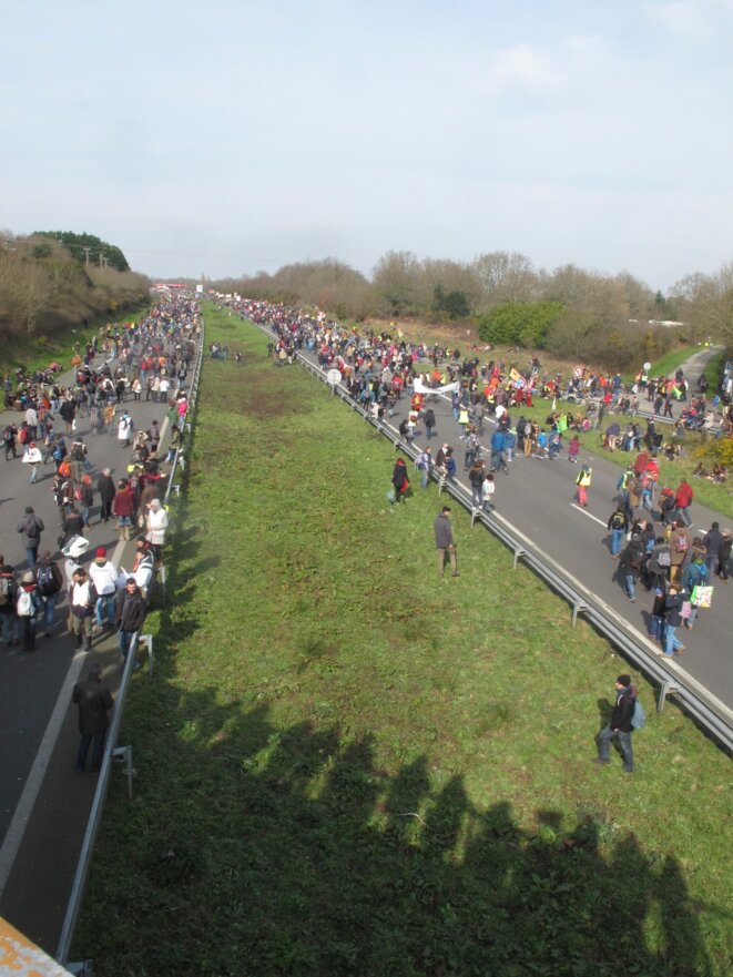 Des jours heureux. Le 27 février 2016, une manifestation à Notre Dame des Landes.