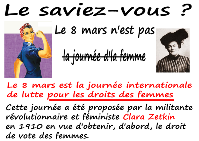 NON ! Ce n'est pas la journée de la femme !