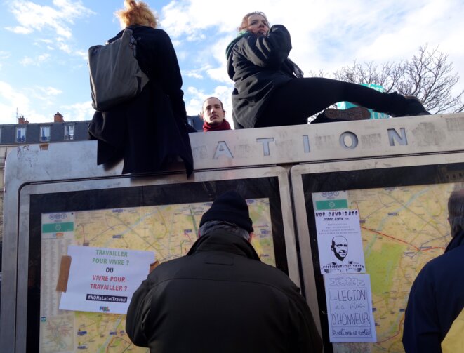 Place de la Nation, mercredi 9 mars 2016 © Rachida EL Azzouzi