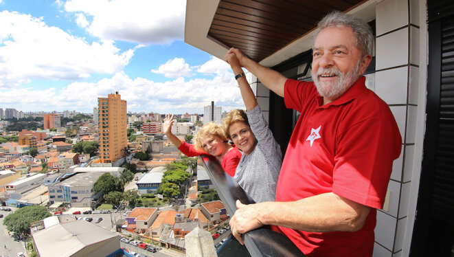 La présidente Dilma Rousseff et l'ancien président Lula, dans son appartement de São Bernardo do Campo © Ricardo Stuckert /Institut Lula