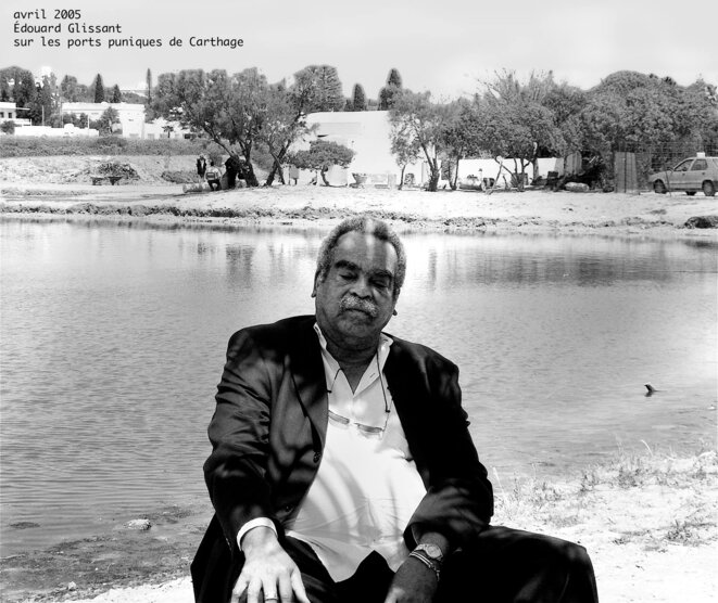 Édouard Glissant à Carthage, avril 2005. Édouard Glissant à Carthage, avril 2005.
