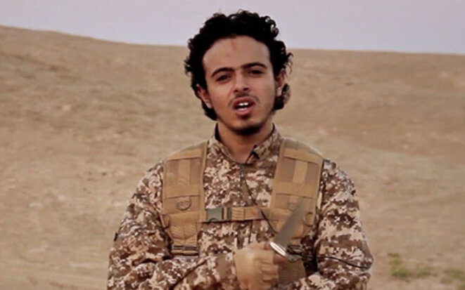 Bilal Hadfi. Image extraite d'une vidéo de l'Etat islamique. Bilal Hadfi. Image extraite d'une vidéo de l'Etat islamique.