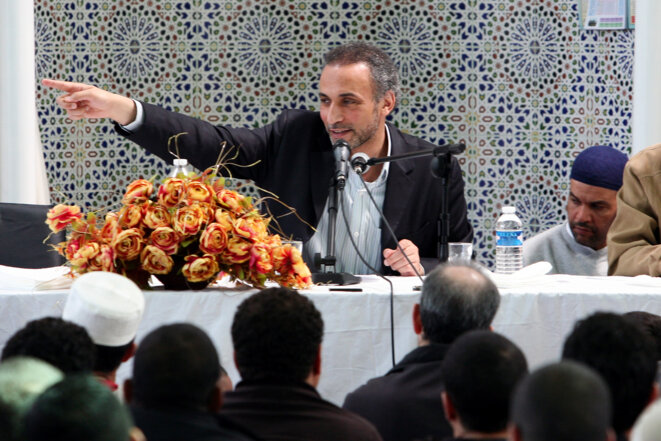 Tariq Ramadan, en 2010, à l'inauguration d'une mosquée de Nantes © Reuters Tariq Ramadan, en 2010, à l'inauguration d'une mosquée de Nantes © Reuters