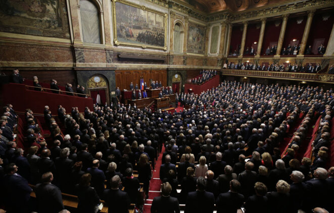 François Hollande au congrès à Versailles, le 16 novembre 2015 © Reuters
