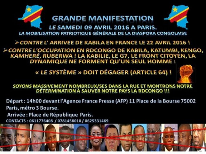Kabila dégage 2016 ! Paris ne tombera JAMAIS !!!  Freddy-mulongo-manif