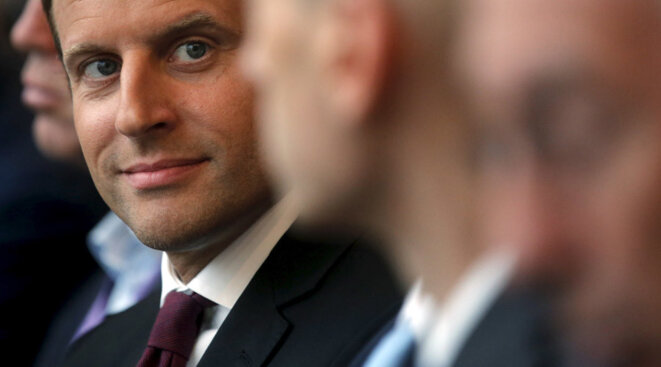 Emmanuel Macron à l'université d'été 2015 du Medef. © Reuters