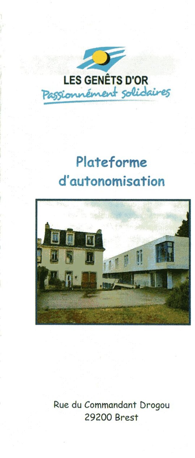 Dépliant plate-forme pour l’autonomisation Brest Dépliant plate-forme pour l’autonomisation Brest