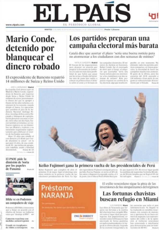 « Les partis préparent une campagne électorale meilleur marché », selon El Pais mardi. « Les partis préparent une campagne électorale meilleur marché », selon El Pais mardi.