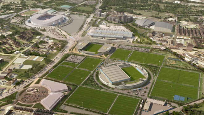 Le Centre d’entraînement Etihad à Manchester Le Centre d’entraînement Etihad à Manchester