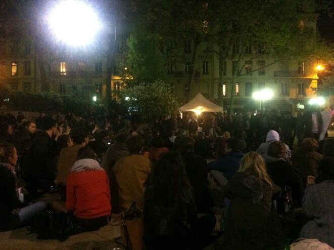 Le Carnet d'immersion de Khal Torabully. Nuit Debout à Lyon, une veillée solidaire...