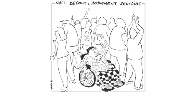 Dessin: Nuit debout: mouvement sectaire