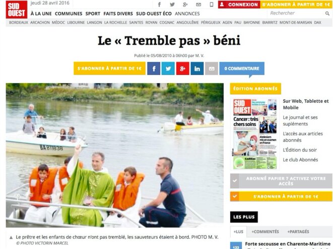 Capture d'écran de sudouest.fr Capture d'écran de sudouest.fr