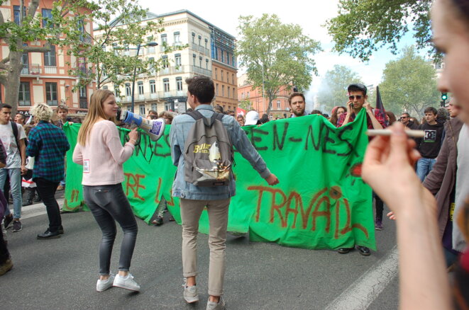Dans la manif de Toulouse il n'y avait que des jeunes venus manifester © NT Dans la manif de Toulouse il n'y avait que des jeunes venus manifester © NT