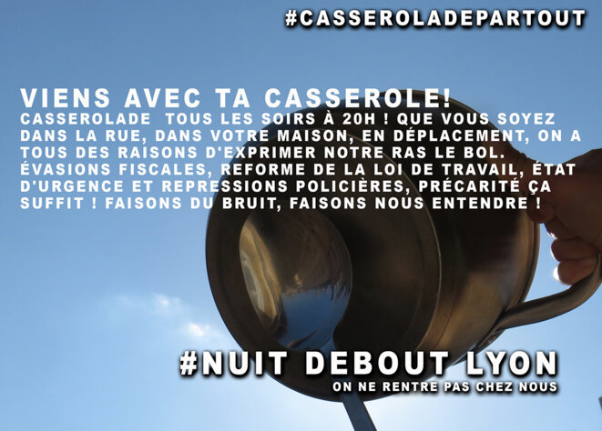 Nuit Debout Lyon Casserolade
