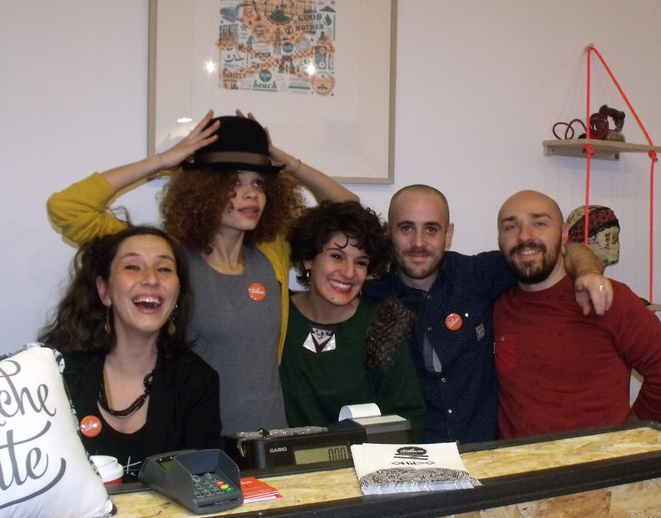 De gauche à droite : Pauline Aubry, Aurore Anaya, Emmanuelle Gastaldi, Antonin Rodet et Guillaume Miard. © Photo : Philippe LEGER De gauche à droite : Pauline Aubry, Aurore Anaya, Emmanuelle Gastaldi, Antonin Rodet et Guillaume Miard. © Photo : Philippe LEGER