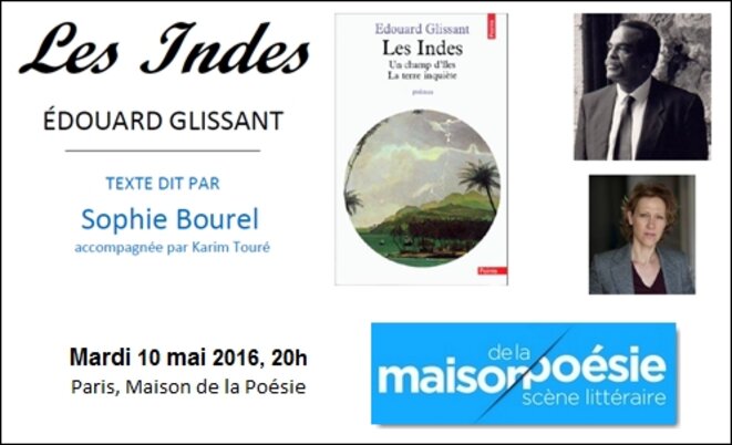 Les Indes par Sophie Bourel : à ne pas manquer à la Maison de la Poésie mardi 10 mai