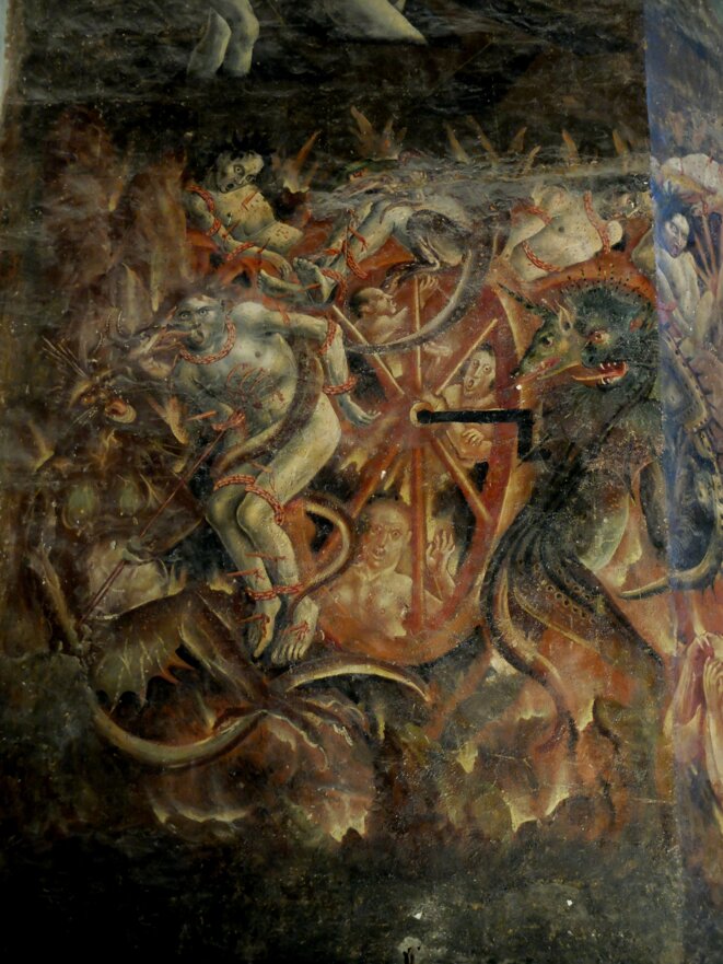 Cathédrale Sainte-Cécile d'Albi, Tarn : la roue infernale pour les damnés [Ph. YF]