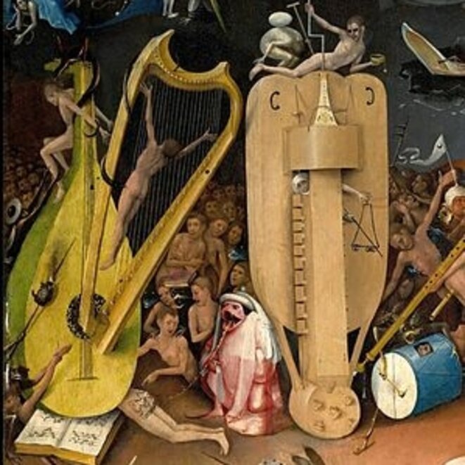 Dans le "Jardin des délices", instruments de musique en Enfer ! Dans le "Jardin des délices", instruments de musique en Enfer !