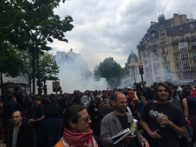 A Raspail dans le cortège parisien © Mathilde Goanec