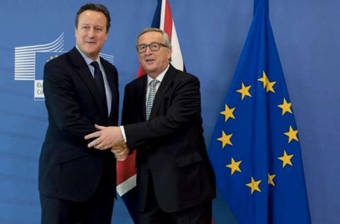 David Cameron et Jean-Claude Juncker à Bruxelles en février 2016 ©CE. David Cameron et Jean-Claude Juncker à Bruxelles en février 2016 ©CE.