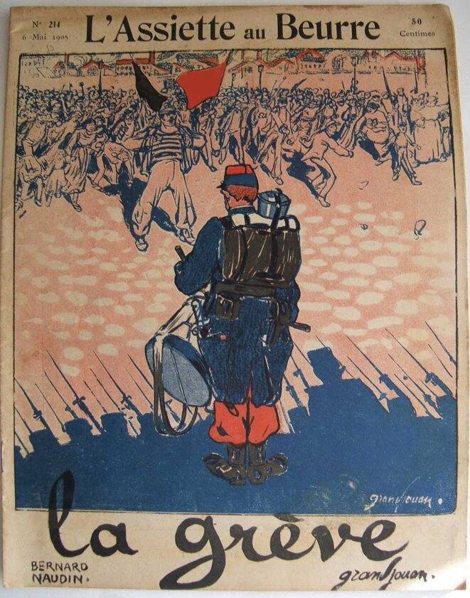 « La grève » par Grandjouan en Une de « L’Assiette au beurre » de mai 1905 « La grève » par Grandjouan en Une de « L’Assiette au beurre » de mai 1905